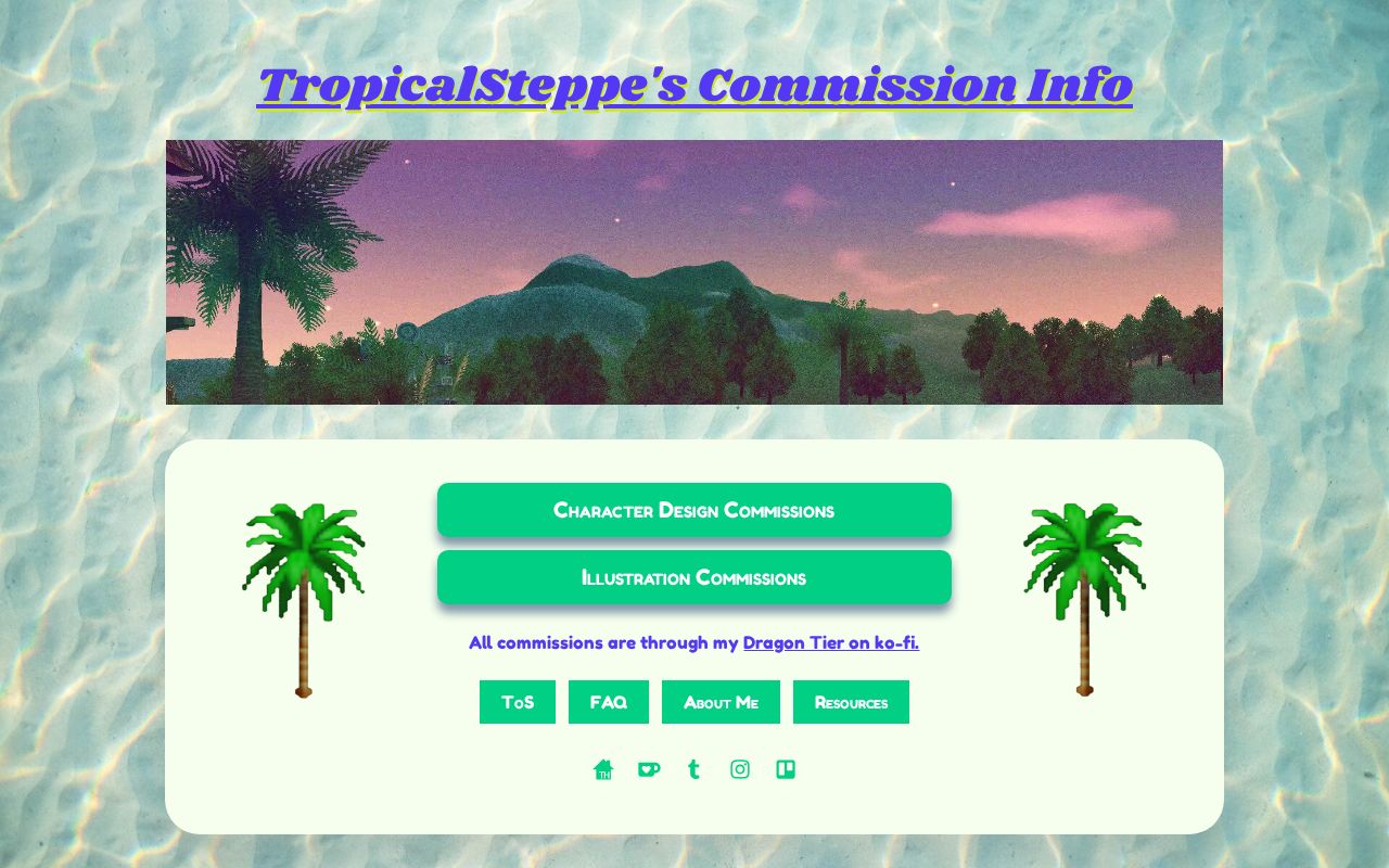 Tropical Steppe's Commissions